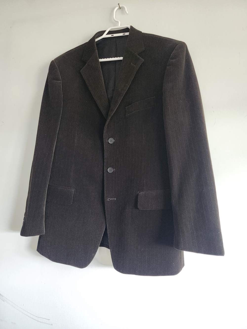 Men's Classic Dark Brown Corduroy Blazer - Versatile Tailored Jacket